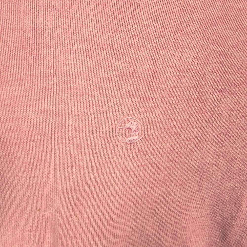 Duck Head Womens Pink Cotton Turtleneck Sweater Size Large Embroidered Logo - Picture 8 of 9